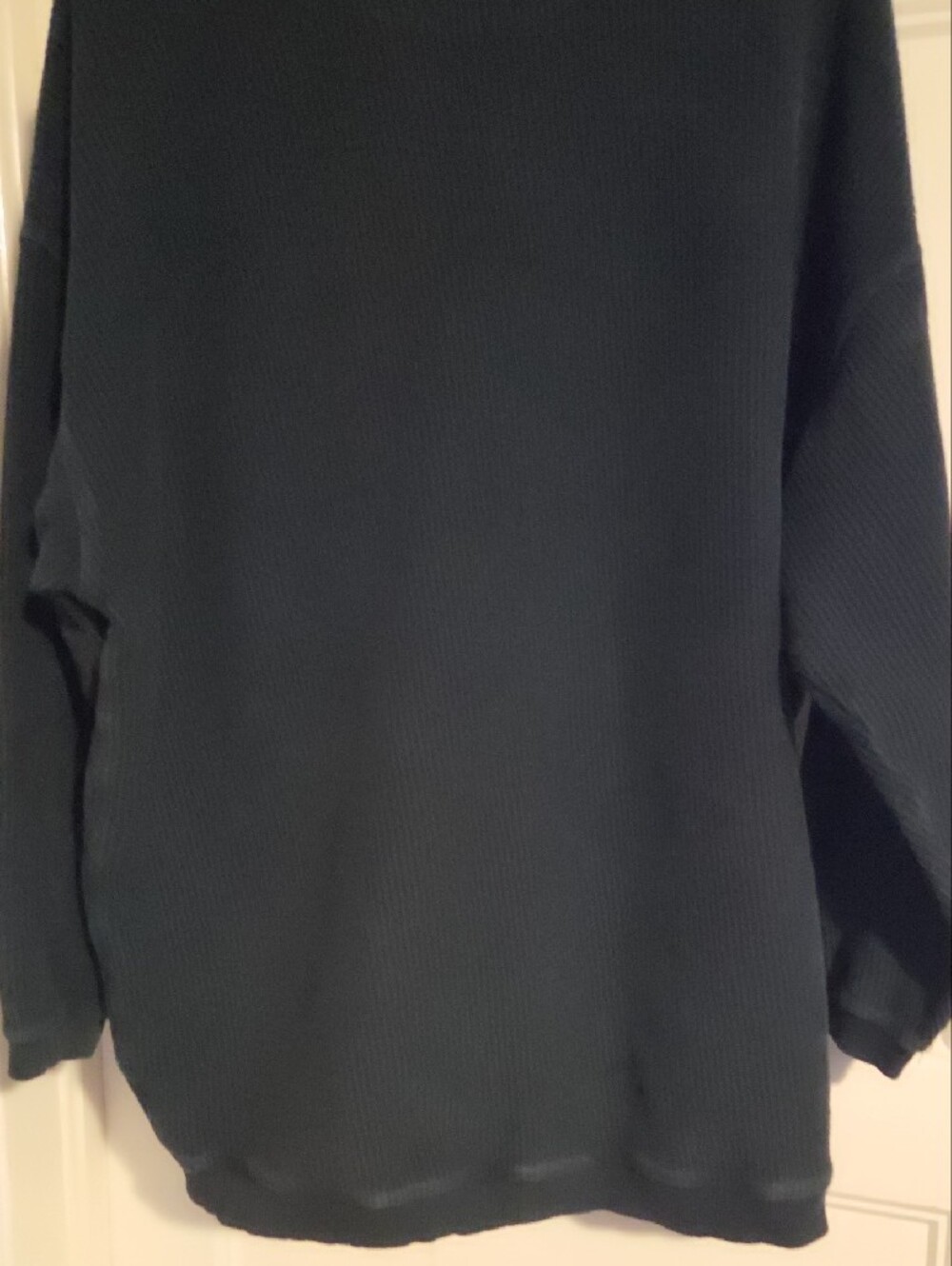 aerie Womens Black Half-Zip Ribbed Pullover - Picture 9 of 12